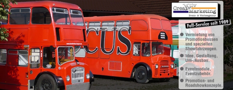 Londonbus,'englischer Doppeldeckerbus',Sundecker,Bristol,Doppelstockbus,Oldtimerbus,'Kraftomnibus für Personenbeförderung',Roadshowfahrzeug,Promotionfahrzeug,Roadshowbus,Promotionbus,'Mobile Messestan