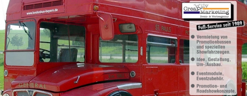 Londonbus,'englischer Doppeldeckerbus',Sundecker,Bristol,Doppelstockbus,Oldtimerbus,'Kraftomnibus für Personenbeförderung',Roadshowfahrzeug,Promotionfahrzeug,Roadshowbus,Promotionbus,'Mobile Messestan